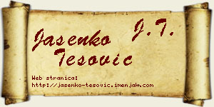 Jasenko Tešović vizit kartica